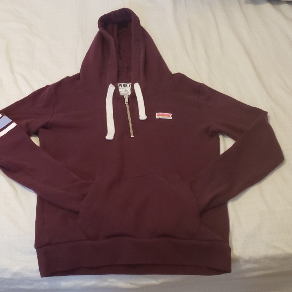 Maroon zip up from pink